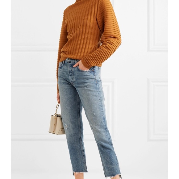 Grlfrnd Helena cropped Straight Leg Jean - Picture 3 of 8